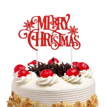 Linksmų Kalėdų Dekoravimo Tortas Topper Laimingų Naujųjų Metų Cupcake Rėžtuvės Šaligatvio Kepimo Baby Shower Vaikai Šalis, Vestuvių, Gimtadienio, 