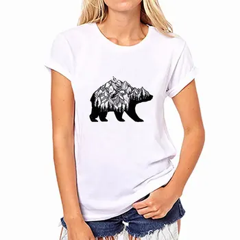 Vasaros Mados Geometrinis Gyvūnų Modelius, Print T Shirt Moterims, O Balta-Kaklo Gotikos Moterų Marškinėliai Topai Harajuku Tumblr Tee Marškinėliai