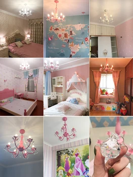 Macaron Šiaurės ins idiliškas korėjos rožinė žalia liustra baltoji princesė mergina, vaikų kambario, miegamojo, valgomojo kristalų liustra