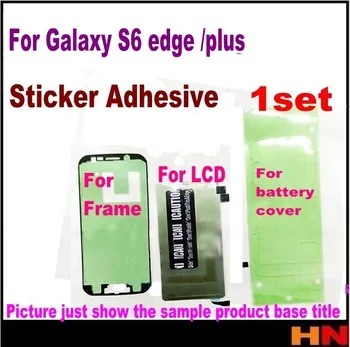 1set Originalą g Galaxy S6 edge / plus G920 g925 G920F Baterija, galinis Dangtelis + Priekinis rėmas + LCD Ekranas Klijai Lipduko Klijų