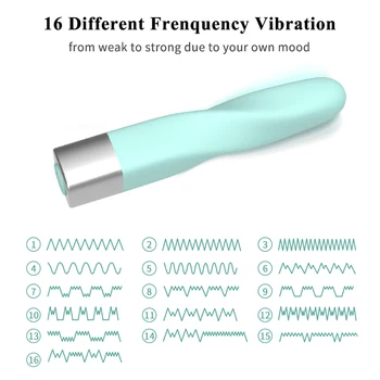 IKOKY 16 Greičių Mini Vibratorius Kulka Lūpų Vibratorius Massager Sekso Parduotuvė Piršto Vibrador Klitorio ir G-Spot Makšties Stimuliavimas