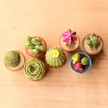 Mini Dirbtinio Mėsingos Kaktusas Augalų Mikro Kraštovaizdžio Dekoratyvinis Miniatiūrinės Figūrėlės 