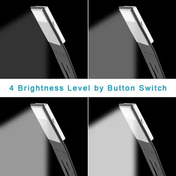 Nešiojamų LED Skaitymo Knyga, Šviesa, Su Nuimamu Lankstus Įrašą USB Įkrovimo Lempa Pakurti/eBook Skaitytojai Ipad