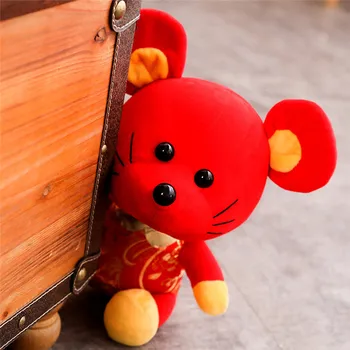 Kinijos Talismanas Pliušiniai Žaislai 20/30 CM aukščio Vaikai Naujųjų Metų Dovana Pliušinis Įdaryti Pelių Žaislai Vaikams Pliušinis Lėlės