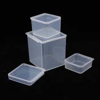 4 Dydis Mažas Kvadratas Skaidraus Plastiko Laikymo Dėžutė Aukšta Qulity ContainersFor Deimantų Papuošalai Siuvinėjimo Amato Granulių Tabletes, Namų Saugojimas