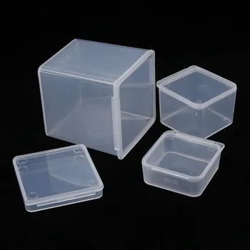 4 Dydis Mažas Kvadratas Skaidraus Plastiko Laikymo Dėžutė Aukšta Qulity ContainersFor Deimantų Papuošalai Siuvinėjimo Amato Granulių Tabletes, Namų Saugojimas