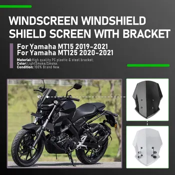 Motociklo Priekinio stiklo priekinio, galinio Stiklo Flyscreen pertvara nuo Vėjo Paruošti-brise už Yamaha MT-15 MT 15 Priedai Moto 2019 2020 2021 MT15