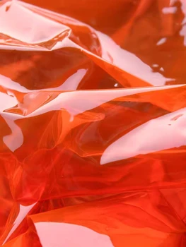 0,2 mm TPU Medžiaga skaidrios PVC Oranžinis Raudonas Skystis Plastikinės Plėvelės PASIDARYK pats Vandeniui Drabužiai Lietpaltis Kristalų Krepšiai Dizaineris Audinys