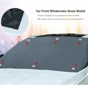 Universalus Magnetinis Automobilio Priekinio lango Sniego, Ledo Skydas Padengti Auto priekinio, galinio Stiklo skėtį nuo saulės Anti-frost-rūko Automobilio Saulės Atspalvių Raštas