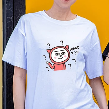 Juokingas Mielas Print T-Shirt Medvilnės Vasaros Mados Moterų Marškinėliai Gyvūnų Spausdinti Viršūnes Moterų Marškinėlius Atsitiktinis Negabaritinių Grafinis Tees