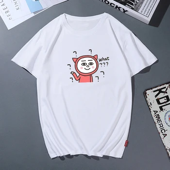 Juokingas Mielas Print T-Shirt Medvilnės Vasaros Mados Moterų Marškinėliai Gyvūnų Spausdinti Viršūnes Moterų Marškinėlius Atsitiktinis Negabaritinių Grafinis Tees