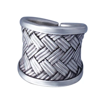 Naujas mados žiedai vyrams ir moterims, 925 sterlingas sidabro juvelyriniai dirbiniai derliaus asmenybės rankų darbo sidabro atidaryta Reguliuojamas size