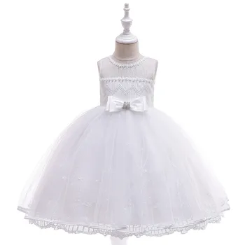 2-14Y Vaikams, Gėlių mergaičių Nėrinių Suknelė Little Princess Gimtadienio Konkurso Oficialų Suknelė fotosesiją