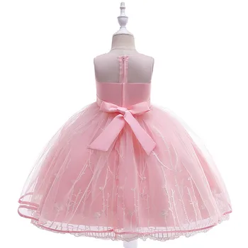 2-14Y Vaikams, Gėlių mergaičių Nėrinių Suknelė Little Princess Gimtadienio Konkurso Oficialų Suknelė fotosesiją