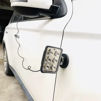 Nešiojamų Guma Padengtas Magnetas Stovas laikiklis Automobilyje Led darbo šviesos Auto kablys, Stogo Durų adsorbuotos Led vairavimo Vietoje šviesos Offroad lempos