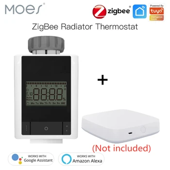 KARŠTA!!! Tuya ZigBee 3.0 Smart Termostatas Šildytuvo radiatorių namų Termostatiniai Radiatorių Vožtuvų valdymo balsu dirbti su Alexa, Google
