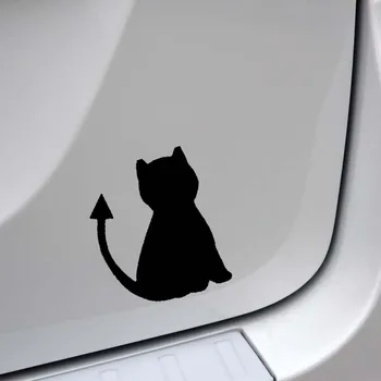 YJZT 12*9.7 CM Oem Juokinga Lonely Cat, Apimantis Kūno Silhoutte Gyvūnų Cool Automobilių Lipdukas, Decal Juoda/Sidabrinė Vinilo C20-1642