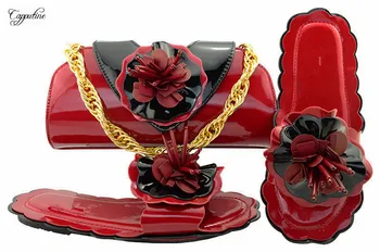 Gražus raudonos šlepetės, batai ir pagalvių rinkinys su gėlių mados lady MM1053, daug spalvų