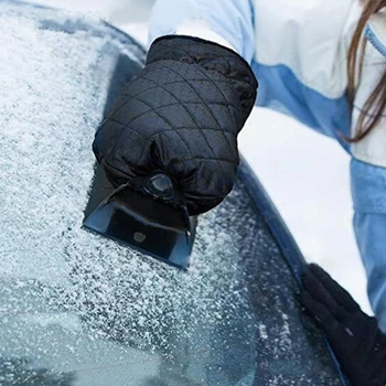 Automobilio Ledo Grandiklis Mitt Žiemą Šiltas Automobilio Priekinį Stiklą Sniego Kastuvas Pirštinės Automobilių Sniego Grandiklis Pirštinės Sutirštės Šiltas Ledo Kibiras Šalinimo Įrankis