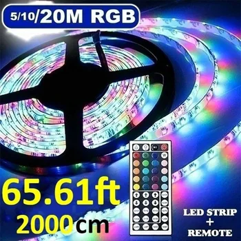 SMD 3528 LED Juosta RGB Šviesos Lanksčios Juostelės Juostelės Lemputė su Nuotolinio Valdymo pultą TV Darbastalio Ekrano Dekoratyvinis Apšvietimas