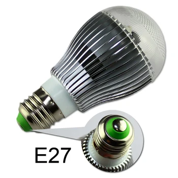 E27 Sidabro spalvos Metalo Granulių Kaukė RGB Naujas Tredndy Lemputė Lemputė 9W QPD20 AC85V-265V