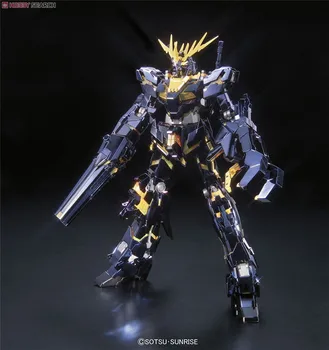 Bandai 1/100 MG RX-0 Vienaragis Gundam 02 Banshee Titano Apdaila Surinkti Modelį Rinkiniai figūrėlių, Plastikiniai Modelis Žaislai