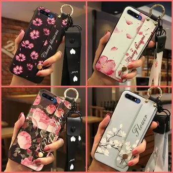 Gėlių atsparus smūgiams Telefoną Atveju Huawei Honor 7A/Y6 2018 Riešo Dirželis Originalus Anti-knock Apyrankė