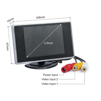 DIYKIT Belaidžio 3.5 colių TFT LCD Automobilinis Monitorius Galinio vaizdo Kameros Rinkiniu Atbulinės eigos Kamera Parkavimo Pagalbos Sistema