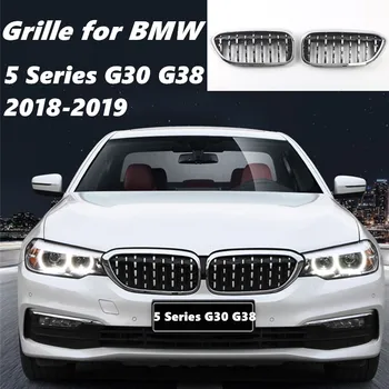 Pora Priekiniai Inkstų Grotelės BMW Naujas 5 Serijos G30 G38 2018-2019 Diamond Grotelės Meteoras Stiliaus Bamperio Grotelės, Automobilių Stilius