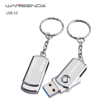 Wansenda Nerūdijančio Plieno, USB 3.0 Flash Drive Key Chain Didelės Spartos Pen Ratai 256 GB 128GB 64GB 32GB 16GB 8GB USB Stick Pendrives