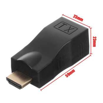 1pair/2vnt HDMI Plėstuvu, RJ45 LAN Tinklo Išplėtimas Siųstuvas, Imtuvo 1080P Cat 5e Cat 6 Ethernet Kabelio Adapteris