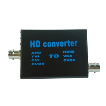 Gamyklos Tiesioginės 4-in-1 didelės raiškos vaizdo signalo konverteris , HAINAUT/TVI/CVI/CVBS signalą HDMI/VGA/CVBS signalo keitiklis