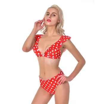 Dot Mažai-waisted Bikini Rinkiniai, Seksualus Kamšalu maudymosi kostiumėlį, maudymosi Kostiumėliai Moterims 2020 Paplūdimio Maudymosi Kostiumas