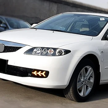 2vnt Skirti Mazda 6 2004-2010 m LED Dienos Važiavimo Veikia Šviesos DRL Automobilio Rūko Žibintas 6000K Balta pagelsti Ruožtu Mėlyna Šviesa