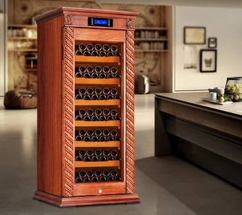 FK-370W vyno aušintuvas medžio masyvo termostatiniai vyno šaldytuvas namuose modernus minimalistinio šaldytuvas kambarį vyno šaldytuvas