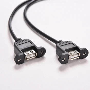 Didelės Spartos 30cm/1FT 2 Dual Port USB Female į Vidaus 9 Pin Header Plokštę PCB Plokštę Kabelis PC MainBoard 1PC