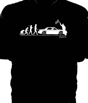 2019 Karšto pardavimo Mados Evoliucija, Žmogus, Languotas Vėliava -Klasikinis Horizontai 350z Automobilių marškinėliai Tee marškinėliai