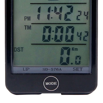 Sunding 576C Dviračių Kompiuterio LCD Apšvietimas Skaitmeninis Ekranas Dviračio Spidometras Odometras Chronometras atsparus Vandeniui