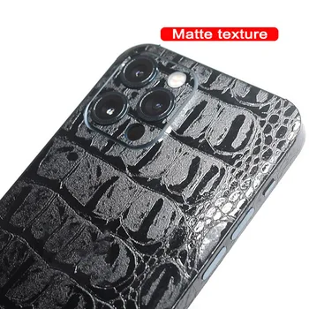 IPhone 12 Pro Max 12 Mini 3D Krokodilas Tekstūra, Matinis Paster Galiniai Dekoratyviniai Atgal Plėvelės Lipdukai Membrana Screen Protector