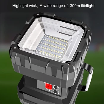 Daugiafunkcinis Super-šviesus Ilgo nuotolio LED Įkrovimo Lemputė žvejybai gh65 Lauko nešiojamų žibintų kempingas, žygiai apšvietimas