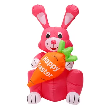 1.2 m Velykų Pripučiami Oro Modelio Pripučiami Easter Bunny Lėlės Mielas Triušis Morkų Žėrintis LED Šviesos Šventė Sodo Vejos Dekoras