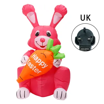 1.2 m Velykų Pripučiami Oro Modelio Pripučiami Easter Bunny Lėlės Mielas Triušis Morkų Žėrintis LED Šviesos Šventė Sodo Vejos Dekoras