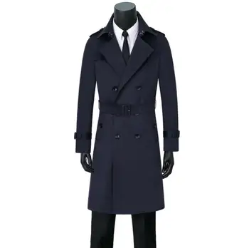 Vyrai tranšėjos paltai vyras ilgai kailis vyrų dvieiliai drabužius slim fit paltas ilgomis rankovėmis 2020 m. pavasarį, rudenį atsitiktinis naujų dizaineris