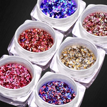 BeautyBigBang 0,2 g Nagų Aliuminio Blizgučiai Bling Spalvinga Nagų Glitters Milteliai Paillettes 
