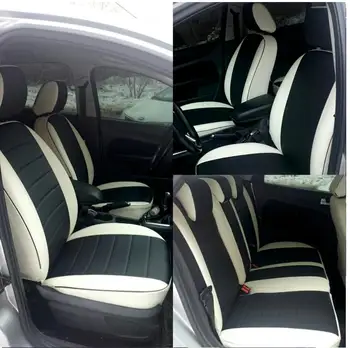 Avtochehly autopiloto sistema Ford Mondeo v (m.), ekokozha juoda + pilka avtochehly avtochehol ekokozha apima mašinos salonas avtochehly sėdynių užvalkalai Auto sėdynės