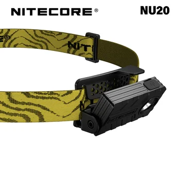 NITECORE NU20 360 Liumenų Featherweight Įkrovimo Lauko Naktį Bėgimo Maratonas Žibintai Ličio Baterija USB Mokamas