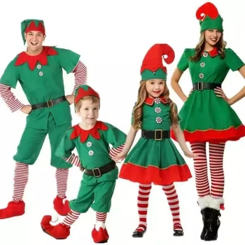 2021 žalia Elf Mergina kalėdų Kostiumas Festivalis Santa Sąlyga Mergaitėms Naujųjų Metų chilren drabužių Fancy Dress Kalėdos Šalis Suknelė Rinkinys