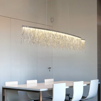 Aliuminio Kutas Stačiakampio formos Pakabukas šviesos Kambarį Valgomasis Namų Modernūs, Prabangūs Paprasta Europos Stiliaus Led Biuras