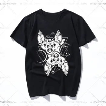 Twin vampire šikšnosparniai bla Spausdinti marškinėliai Fele hic Vasaros 2019 Harajuku Streetwear T-shirt Moterims, vyrams po Mados Marškinėliai