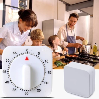 500Pcs/Daug 60 Minučių Virtuvės Laikmatis Baltas Kvadratas Mechaninis Laikmatis Nustatymo Laikas Žadintuvas Virimo Priminimas, Skaičiuoti, Skaičiuoti